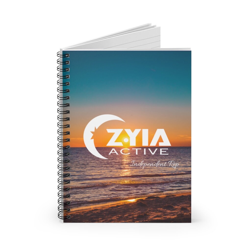 Zyia Active Rep Beach Sunset Spiral Notebook Ruled Line - Etsy