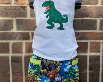 Boys Dino Shirt-n-Shorts