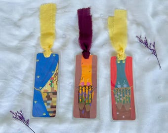Hand-Painted Balcony View Bookmark: Cozy Reading Art | Cozy bookmarks | Gift for book lovers