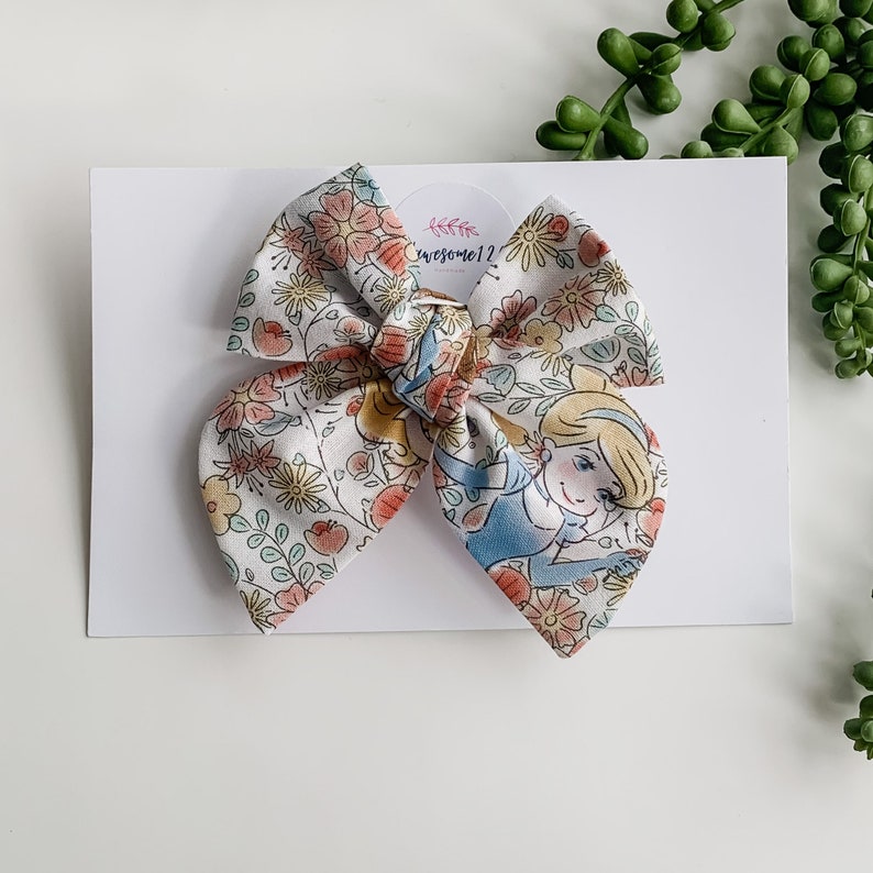 hair bows for toddler Princess hair bow girls hair bows princess Belle hair bow princess Cinderella hair bow princess floral hair bows