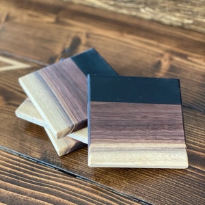 Epoxy Resin Walnut Coasters