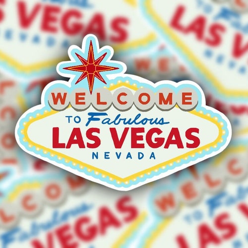 Las Vegas Nevada Design / Vinyl Waterproof Sticker Etsy