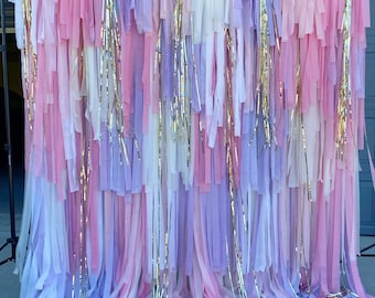 Princess party backdrop/butterfly theme/bridal shower party backdrop/pink and purple backdrop for birthday parties