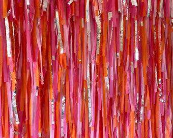 Valentines backdrop/party backdrop/pink and orange backdrop for birthday parties