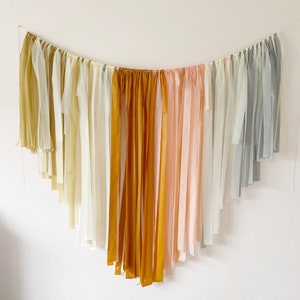 Muted fringes/bohemian installation backdrop/neutral backdrop for wedding baby shower or birthday