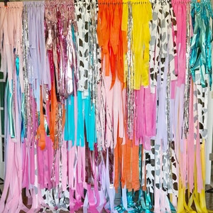 Cow girl bachelor party backdrop/bridal shower party backdrop/pink and orange backdrop for birthday parties