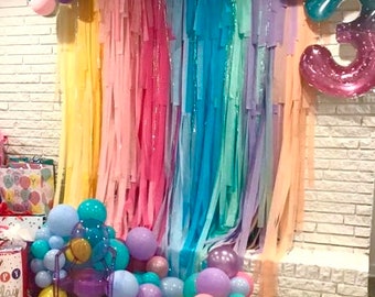 Rainbow/ bluey theme/art party backdrop/colorful party backdrop/bright rainbow/backdrop for birthday parties