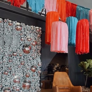 Ring fringe/ceiling install fringes/ fringes/wedding decorations/ aerial decorations/ party backdrops