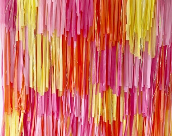 Bachelorette party backdrop/tropical party backdrop/pink and orange backdrop for birthday parties