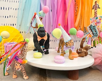 Wild animals/wild ond caketopper/cheetah/monkey/gorilla/safari caketopper