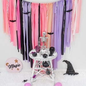 Halloween backdrop fringes/plastic streamers/girls halloween backdrop