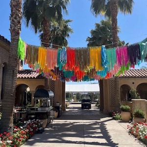Multi color Ceiling install fringes/ fringes/wedding decorations/ aerial decorations/ party backdrop