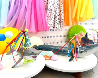 Sea Animal Cake Topper with Party Hat