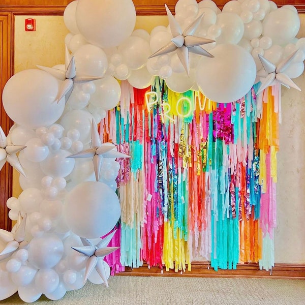 Prom Rainbow/ fiesta backdrop/colorful party backdrop/bright rainbow/backdrop for birthday parties