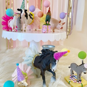 Farm animals cake topper/sheep/cow/rooster/donkey/pig/caketopper