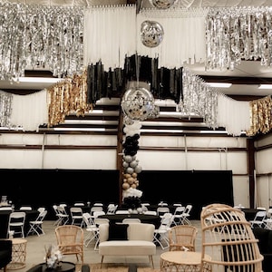 Ceiling install fringes/ fringes/wedding decorations/ aerial decorations/ party backdrop