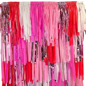Valentines backdrop/party backdrop/pink and red  backdrop for birthday parties/last kiss