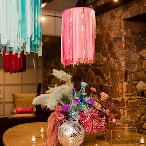 Chandeliers fringes/ceiling fringes/ fringes/wedding decorations/ aerial decorations/ party decor/over head fringes/ ring fringe