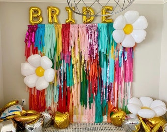 fiesta backdrop/colorful party backdrop/bright rainbow/backdrop for birthday parties