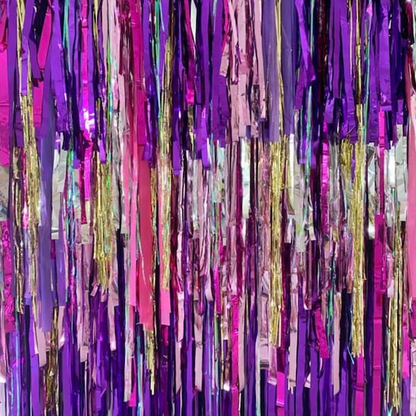 Metallic/disco night backdrop/pink and purple party backdrop/colorful backdrop for wedding parties