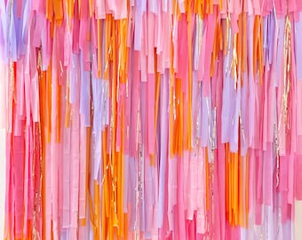 Fringe Backdrop, Streamer Backdrop, Pastel Backdrop, Birthday