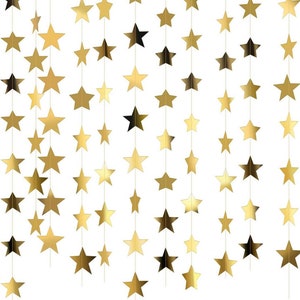 Star garland/silver star/card stock paper garland/ shinny star garland/star buntflag