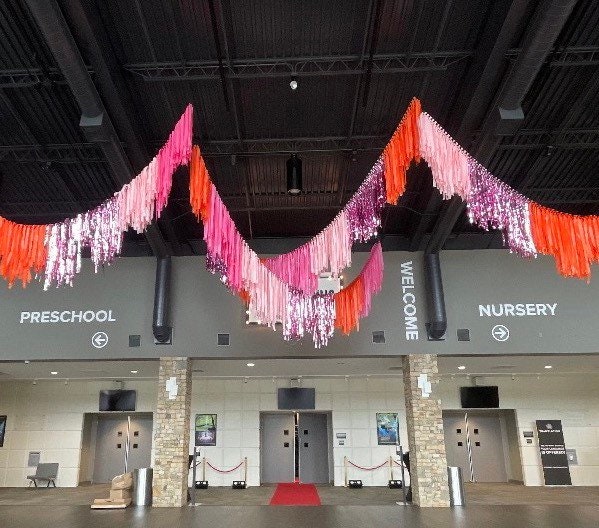Ceiling install fringes/ fringes/wedding decorations/ aerial decorations/ party backdrop