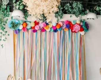 Rainbow backdrop/ bridal shower / Colorful fringes backdrop for birthday/wedding fringes/ sprinkls backdrop/ sprinkles backdrop