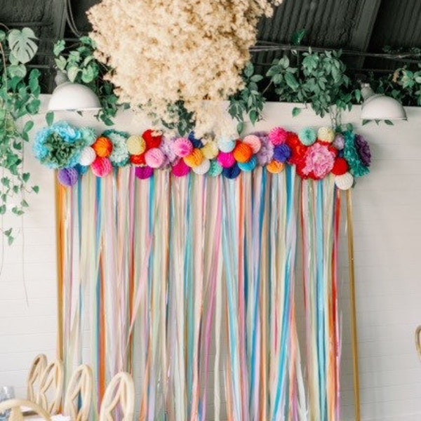 Rainbow backdrop/ bridal shower / Colorful fringes backdrop for birthday/wedding fringes/ sprinkls backdrop/ sprinkles backdrop