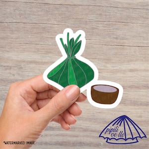 Laulau and Poi Sticker - Hawaii Food Sticker - Laulau Sticker - Hawaiian Food Sticker - Sticker for Cups - Tablets - Laptop - Hawaii Pepili