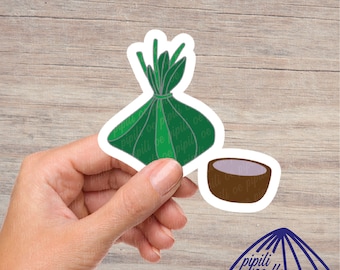 Laulau and Poi Sticker - Hawaii Food Sticker - Laulau Sticker - Hawaiian Food Sticker - Sticker for Cups - Tablets - Laptop - Hawaii Pepili