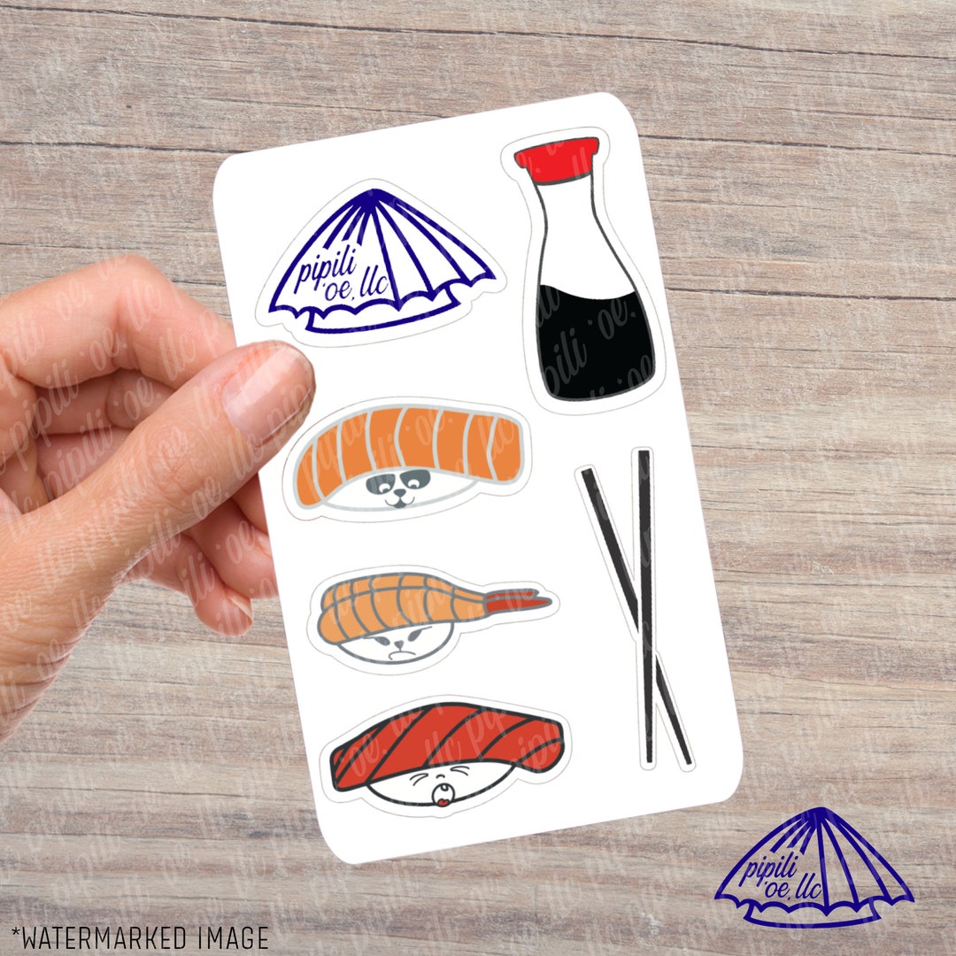 Nigiri Sushi Sticker Sheet - Sushi Stickers - Food Stickers - Journal ...