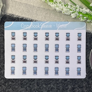 Feuilles d'autocollants pour calendrier, mini refroidisseur d'eau - Stickers pour agenda - Bullet Journaling - Journal de souvenir - Sticker BUJO