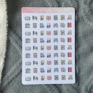Stickers amoureux des livres - Stickers agenda - Bullet Journaling - Journal de souvenir - Sticker BUJO