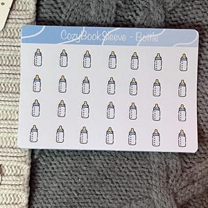 Feuilles d'autocollants pour calendrier Mini Baby Bottlle Icon - Planner Stickers - Bullet Journaling - Journal de souvenir - Sticker BUJO