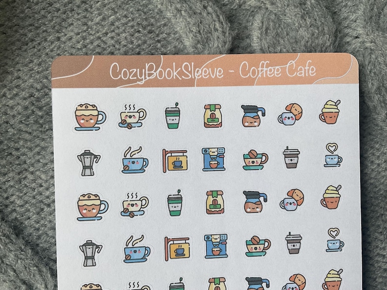Coffee Cafe Sticker Icons - Planner Stickers - Bullet Journalling ...