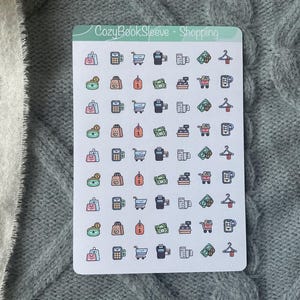 Icônes d'autocollants commerciaux - Stickers pour agenda - Bullet Journaling - Journal de souvenir - Sticker BUJO