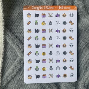 Stickers icônes Halloween - Stickers agenda - Bullet Journaling - Journal de souvenir - Sticker BUJO