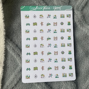 Stickers icônes randonnée - Stickers agenda - Bullet Journaling - Journal de souvenir - Sticker BUJO