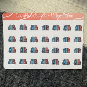 Feuilles d'autocollants pour calendrier d'icônes de mini jeu vidéo - Stickers pour agenda - Bullet Journaling - Journal de souvenir - Sticker BUJO