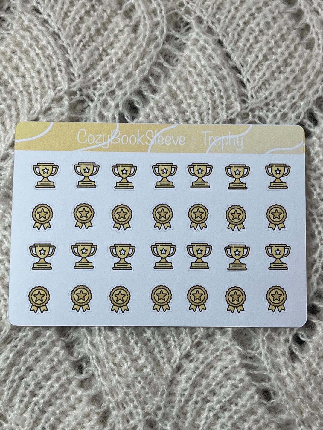 Mini Trophy Icon Calendar Sticker Sheets - Planner Stickers - Bullet ...