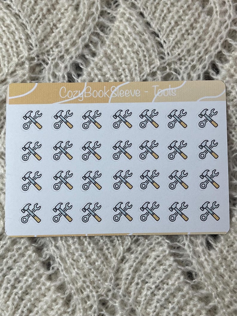 Mini Tools DIY Icon Calendar Sticker Sheets - Planner Stickers - Bullet ...