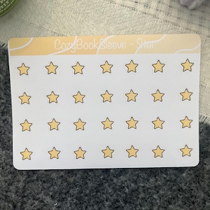 Feuilles d'autocollants pour calendrier mini étoile - Stickers pour agenda - Bullet Journaling - Journal de souvenir - Sticker BUJO