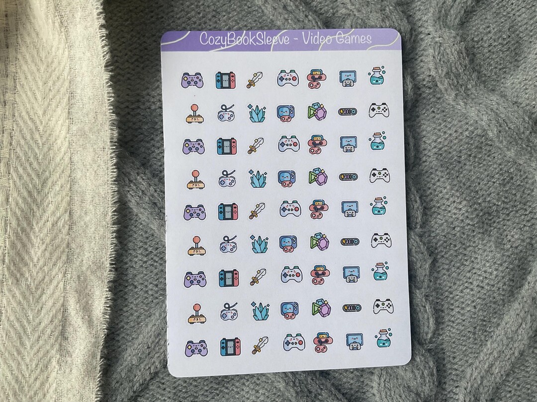 Video Game Sticker Icons - Planner Stickers - Bullet Journalling ...