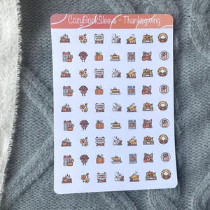 Stickers icônes pour Thanksgiving - Stickers pour agenda - Bullet Journaling - Journal de souvenir - Sticker BUJO