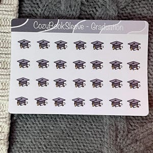 Mini feuilles d'autocollants pour calendrier d'icônes de remise des diplômes - Stickers agenda - Bullet Journaling - Journal de souvenir - Sticker BUJO