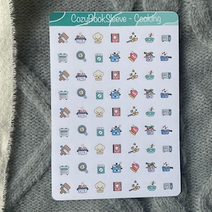 Ícones de adesivos de culinária - Adesivos de planejador - Bullet Journalling - Diário de manutenção de memórias - Adesivo BUJO