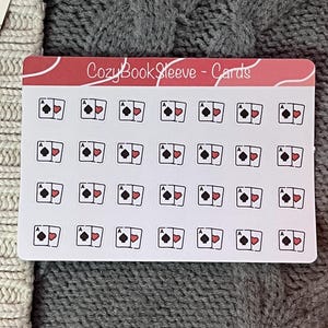 Feuilles d'autocollants pour calendrier avec icônes mini cartes - Stickers pour agenda - Bullet Journaling - Journal de souvenir - Sticker BUJO