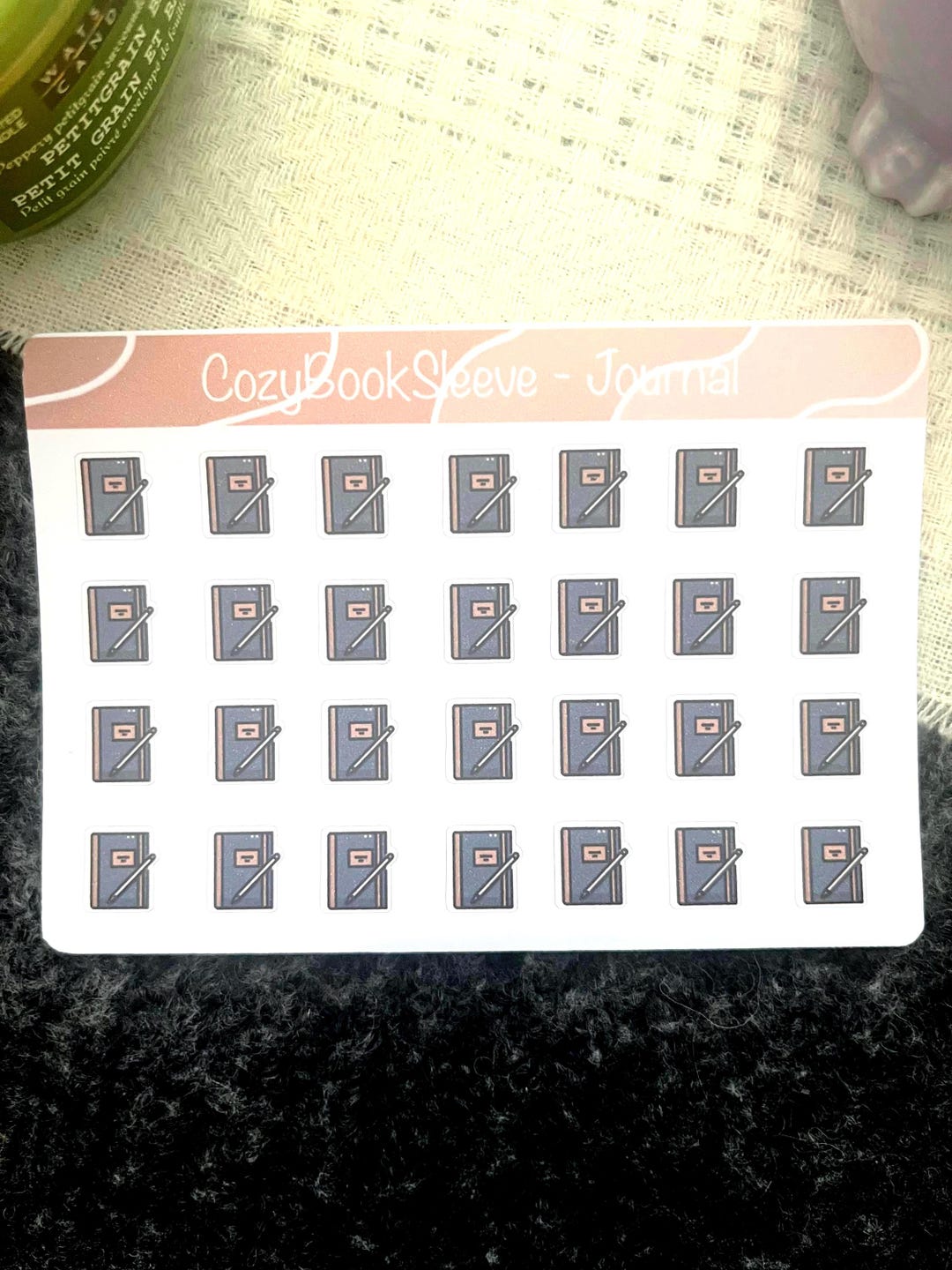 Mini Journal Icon Calendar Sticker Sheets - Planner Stickers - Bullet ...