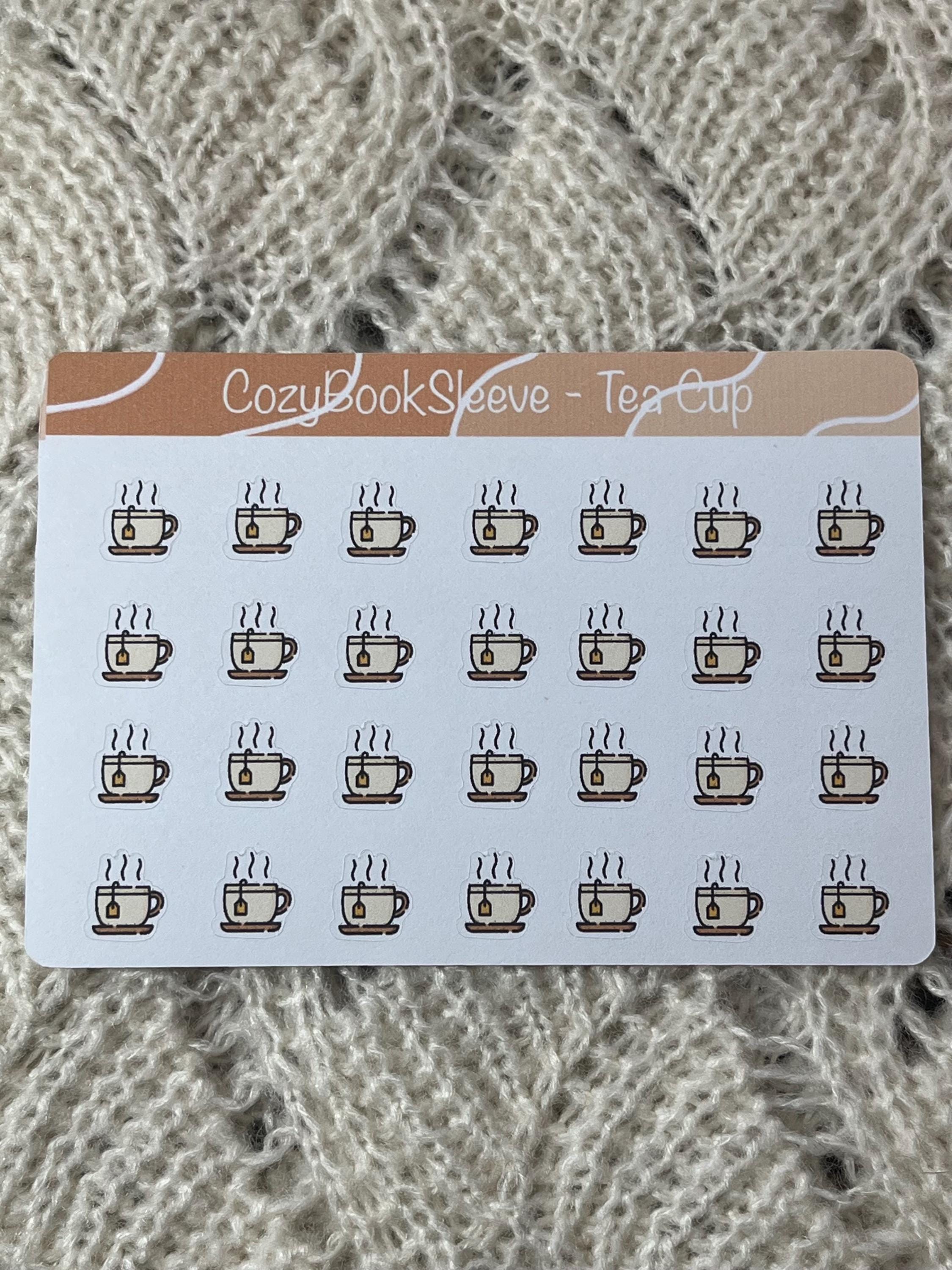 Mini Tea Cup Icon Calendar Sticker Sheets - Planner Stickers - Bullet ...